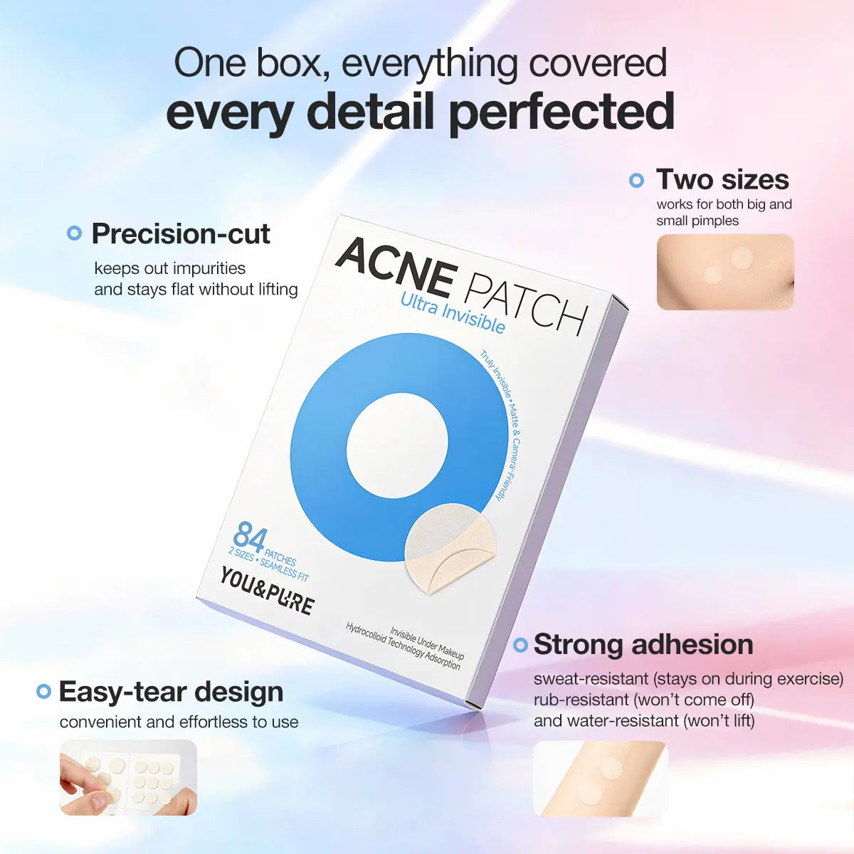 YOU&PURE Acne Patch Ultra Invisible, Acne Treatment Products, Acne Patches, Blackhead Remover, Facial Acne Patches, Acne Cotton Pads, Acne Treatment Strips