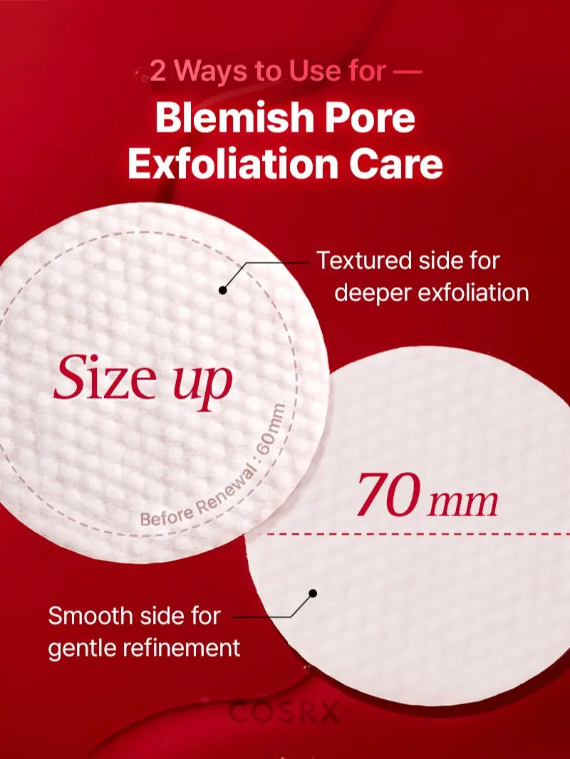 [RENEWAL] [COSRX Official] Acne Care Blemish Pore Clear Pad | Exfoliating Toner Pads for Acne, Blackheads & Pore Care (BHA + PHA + LHA) Skin Repair