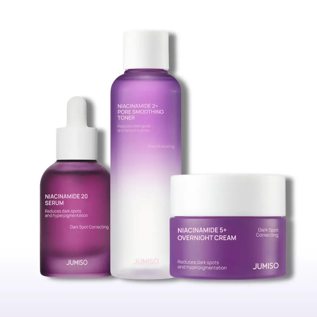 [Jumiso] Niacinamide Dark Spot Correcting Routine Set - Niacinamide 20% Serum, Overnight Cream, Soothing Toner