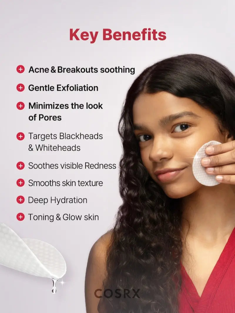[RENEWAL] [COSRX Official] Acne Care Blemish Pore Clear Pad | Exfoliating Toner Pads for Acne, Blackheads & Pore Care (BHA + PHA + LHA) Skin Repair