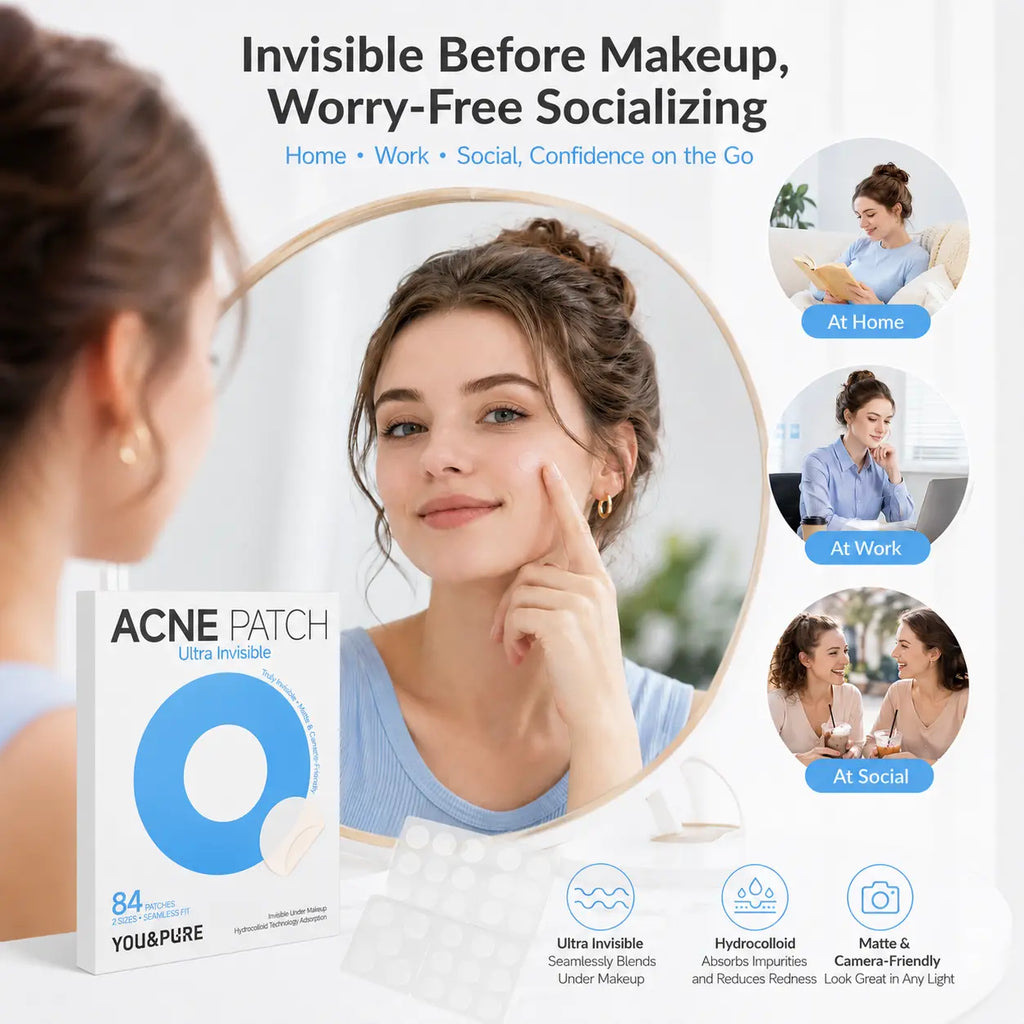 YOU&PURE Acne Patch Ultra Invisible, Acne Treatment Products, Acne Patches, Blackhead Remover, Facial Acne Patches, Acne Cotton Pads, Acne Treatment Strips
