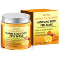 Vitamin C & Turmeric Hand and Foot Peel Mask, Moisturizing Gel Care for Dry Rough Hands and Feet, 1.76 Oz