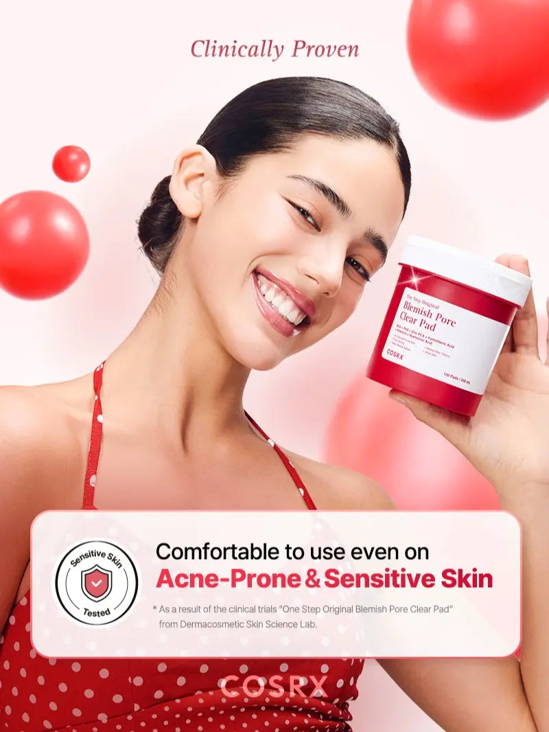 [RENEWAL] [COSRX Official] Acne Care Blemish Pore Clear Pad | Exfoliating Toner Pads for Acne, Blackheads & Pore Care (BHA + PHA + LHA) Skin Repair