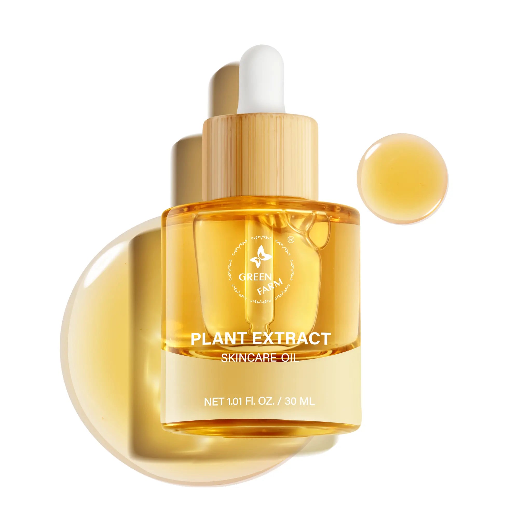 GREEN FARM Squalane Vitamin C Face Oil – Hydrating & Brightening Facial Oil, Non-Greasy Glow for Dry & Sensitive Skin | 1Oz
