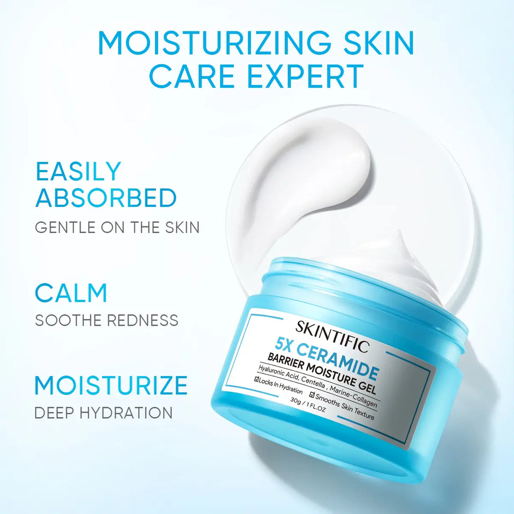 [HOT] SKINTIFIC 5X Ceramide Barrier Repair Moisture Gel - 24H Oil Control Calms Redness & Repairs Skin Barrier