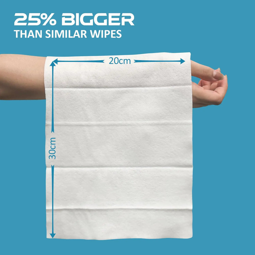 SUNKISS Trustplus Body Wipes with Aloe Extra Thick 8"X12" Cleansing Wipes for Adults Sensitive Skin Disposable Quick-Drying Hypoallergenic