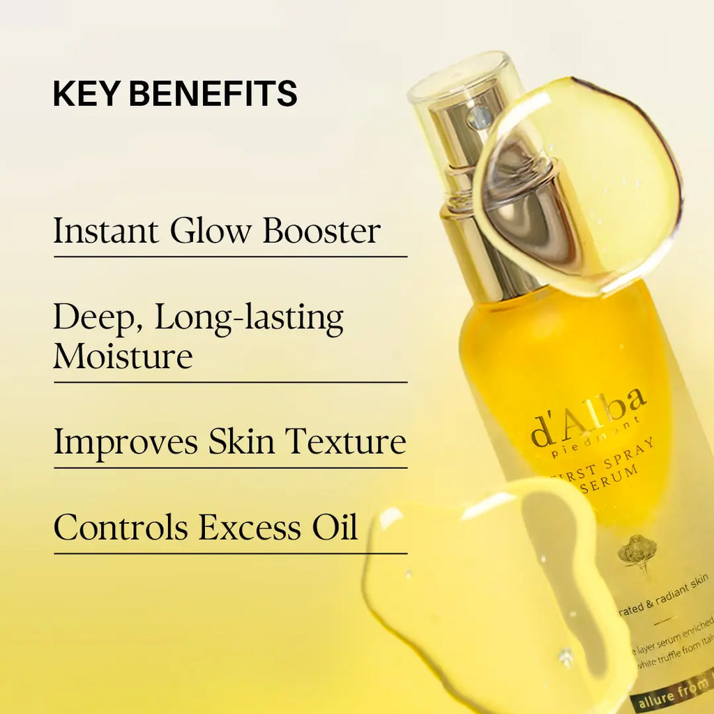 [OFFICIAL D'Alba] [Set] White Truffle First Spray Serum 3.38 Fl Oz + White Truffle Double Serum All-In-One Multi Balm