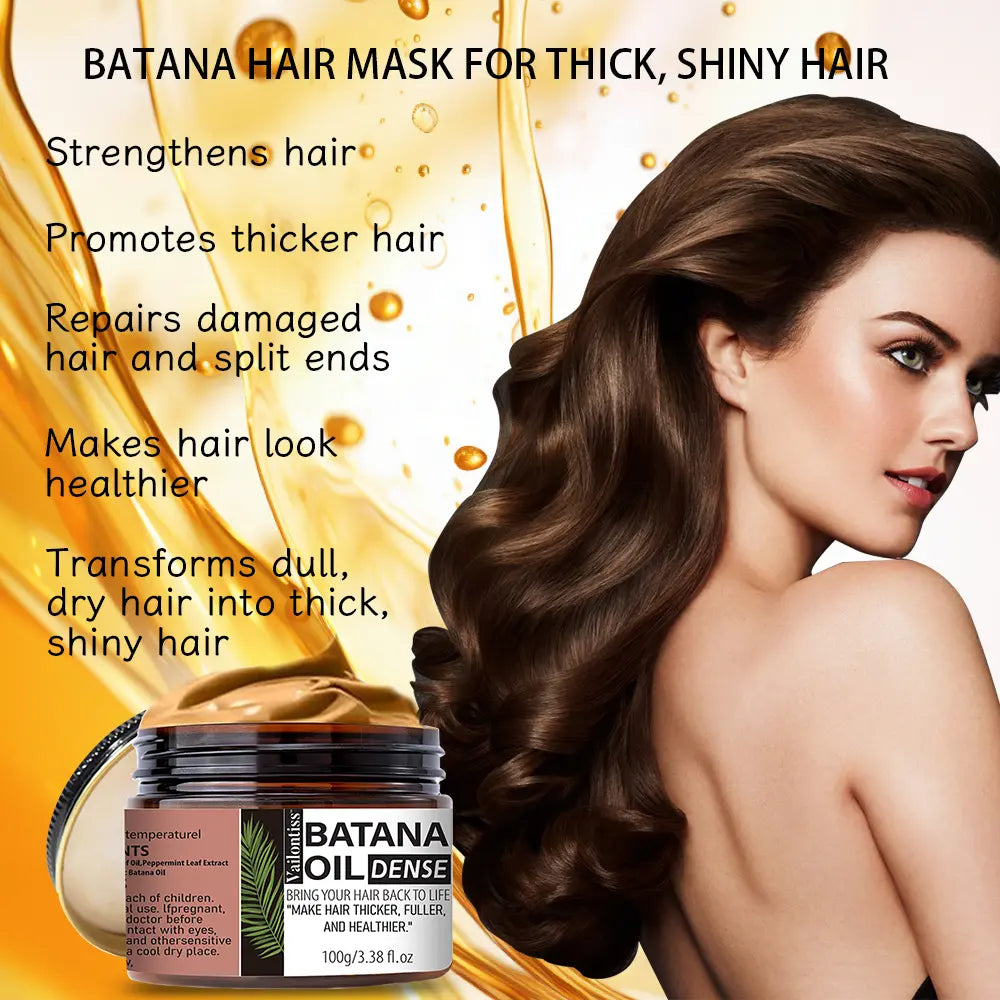 Vailontiss Batana Oil Hair Mask – Strengthens Roots, Repairs Dry, Brittle Hair,Increases Thickness,Improves Hair Quality,Suitable for All Hair Types.