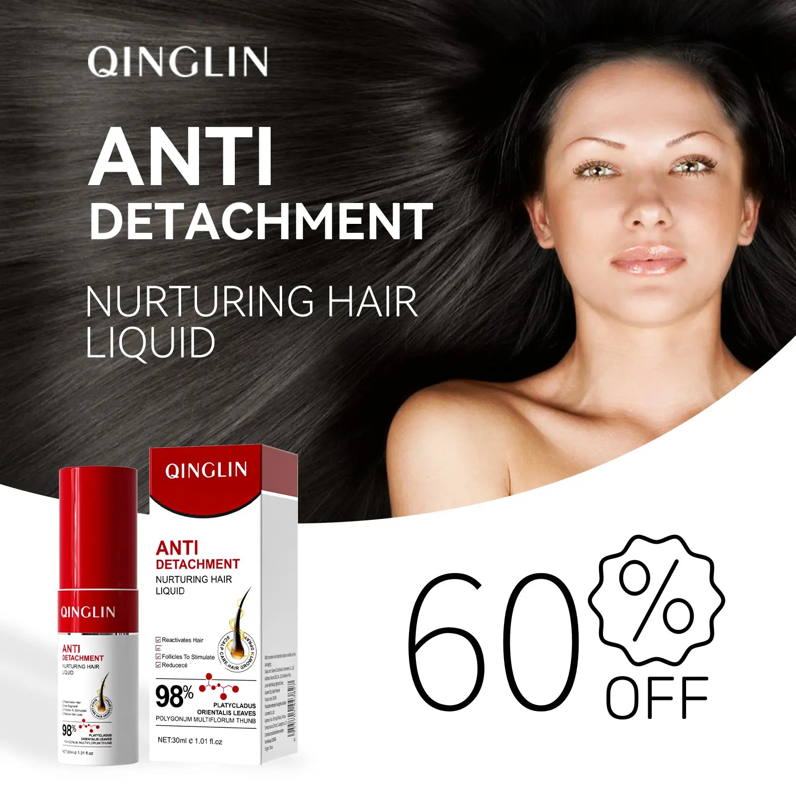 【Qinglin】Hair Conditioner Spray Can Be Used to Revitalize Hair and Beard 30Ml Tiktokshopblackfriday