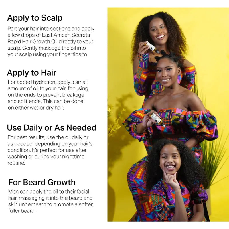 East African Secrets Rapid Hair Growth Oil with Peppermint & Olive for Healthy Scalp - Lightweight Grape Olive Formula 2 Fl Oz Haircare Solution