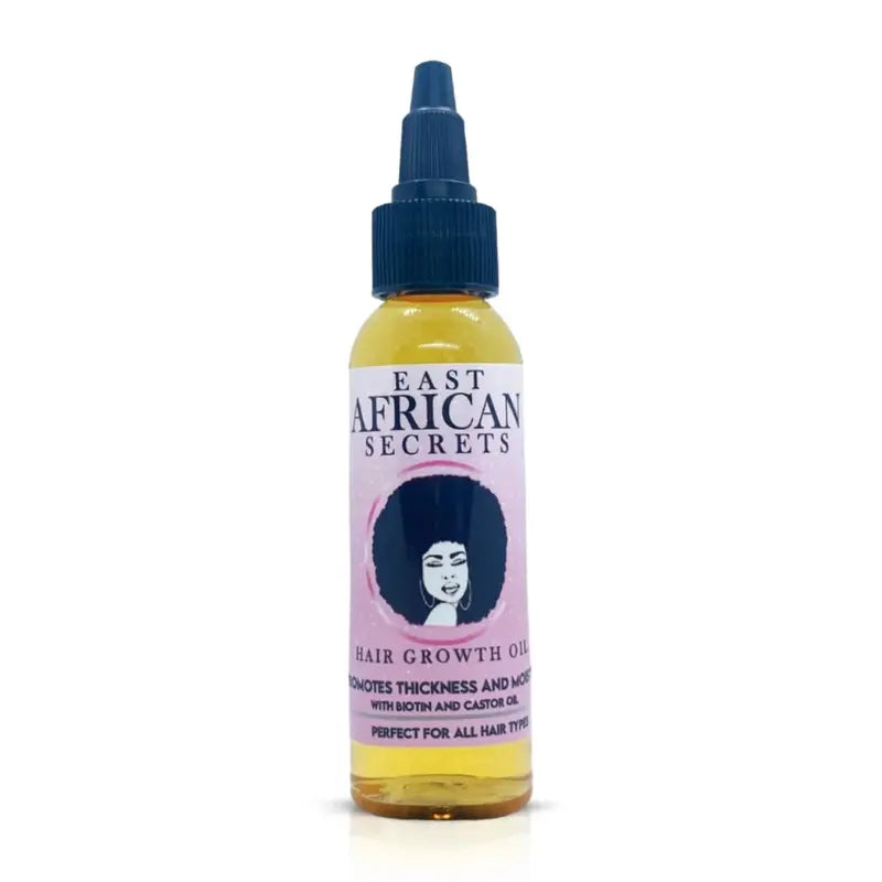 East African Secrets Rapid Hair Growth Oil with Peppermint & Olive for Healthy Scalp - Lightweight Grape Olive Formula 2 Fl Oz Haircare Solution