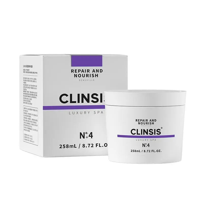 CLINSIS Nº4 Hair Mask - Luxurious Repair, Shiny Hair with Moroccan Argan Oil & French Marula Oil - 258Ml - Nourish, Smooth, Repair, Long Lasting Fragrance Aroma Organic Protective Barrier Sandalwood Haircare Scent Salon Scented Anti-Frizz Treatment Tiktok