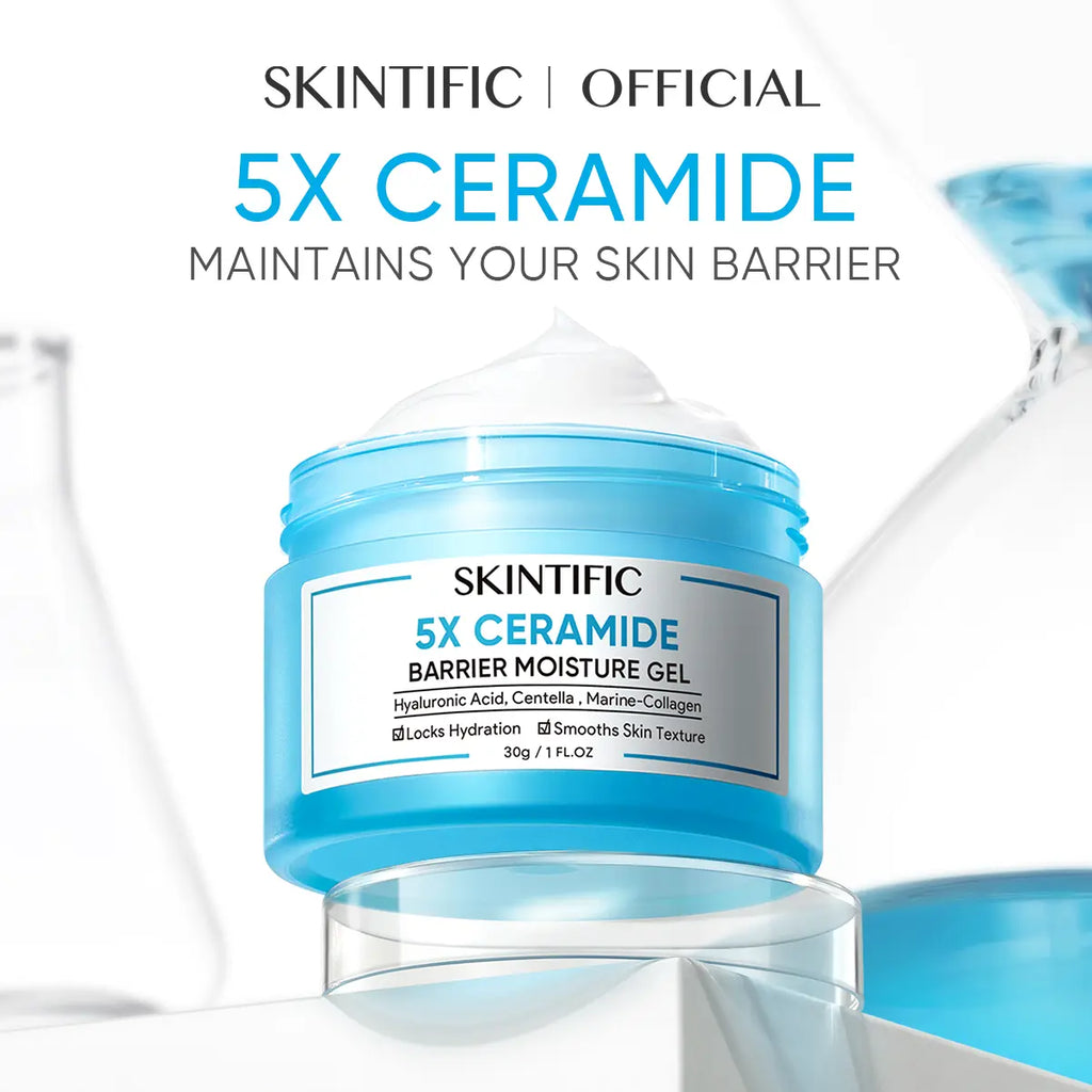 [HOT] SKINTIFIC 5X Ceramide Barrier Repair Moisture Gel - 24H Oil Control Calms Redness & Repairs Skin Barrier