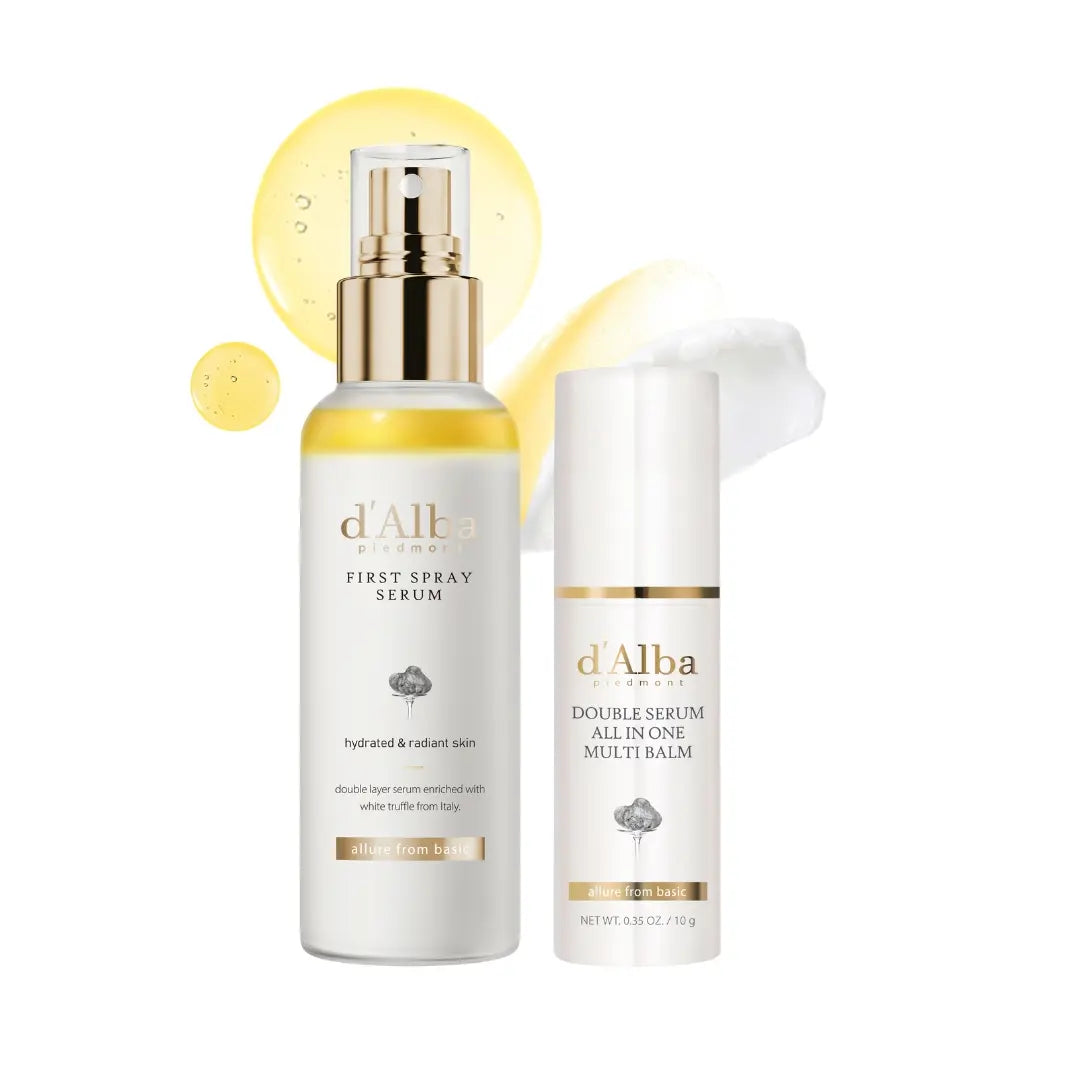 [OFFICIAL D'Alba] [Set] White Truffle First Spray Serum 3.38 Fl Oz + White Truffle Double Serum All-In-One Multi Balm