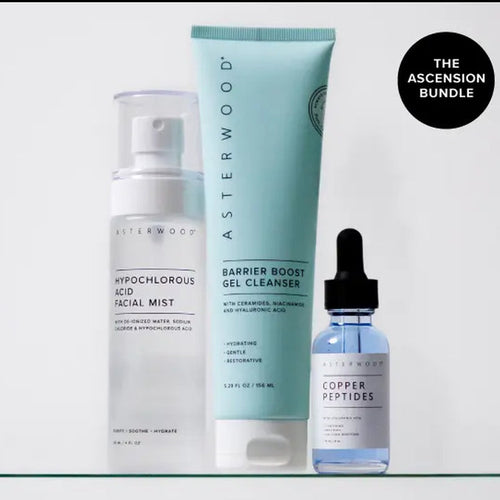 Tiktok Shop Exclusive: Ascension Bundle - Copper Peptides (Ghk-Cu) Serum + Cleaning Gel + Hypochlorous Acid Mist for Elite Skin Barrier & Next-Level Glow