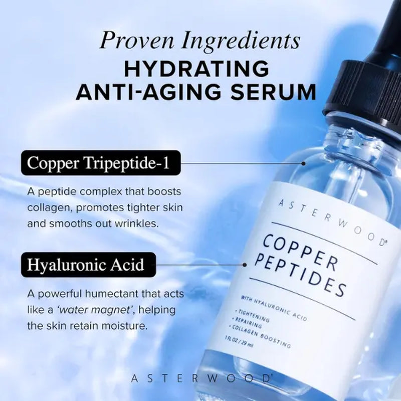 Tiktok Shop Exclusive: Ascension Bundle - Copper Peptides (Ghk-Cu) Serum + Cleaning Gel + Hypochlorous Acid Mist for Elite Skin Barrier & Next-Level Glow
