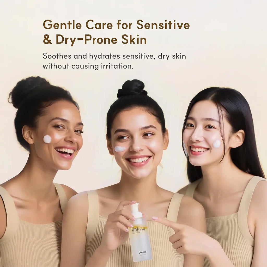 [De:Maf Official] Here-Oh My First Serum | Hydrating Deeply with Hyaluronic Acid | Ceramide Barrier Repair | Glow-Boosting Panthenol | Hydrate Moisturizing