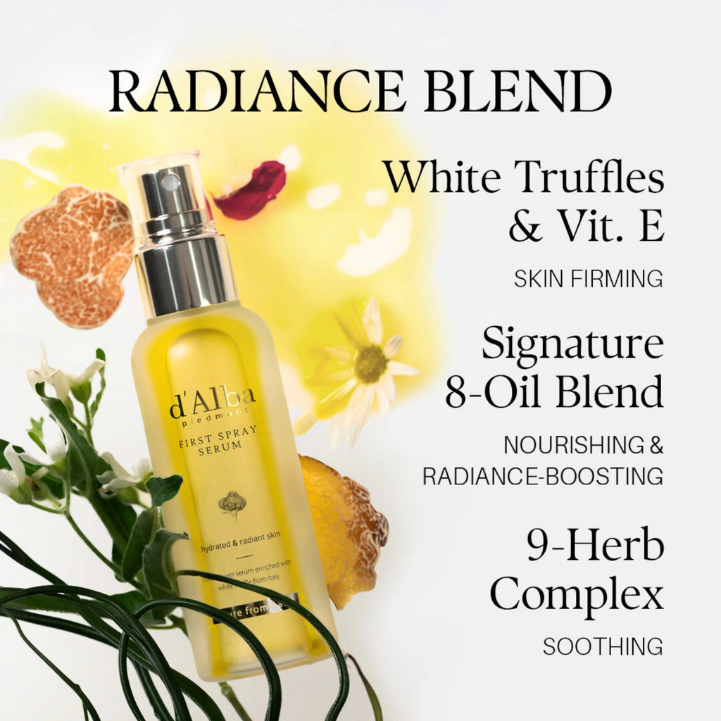 [OFFICIAL D'Alba] [Set] White Truffle First Spray Serum 3.38 Fl Oz + White Truffle Double Serum All-In-One Multi Balm
