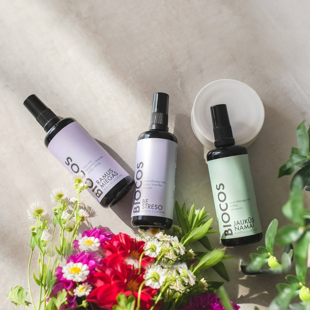BIOCOS RAMUS MIEGAS — Calming Sleep Linen Mist | Lavender, Bergamot & Ylang-Ylang