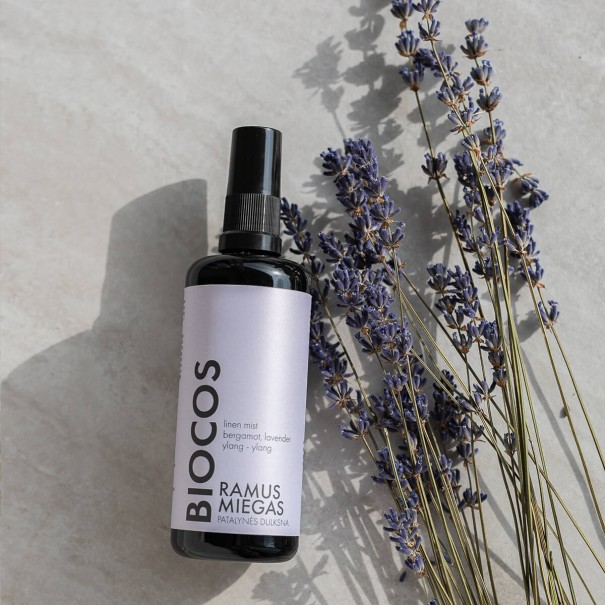 BIOCOS RAMUS MIEGAS — Calming Sleep Linen Mist | Lavender, Bergamot & Ylang-Ylang