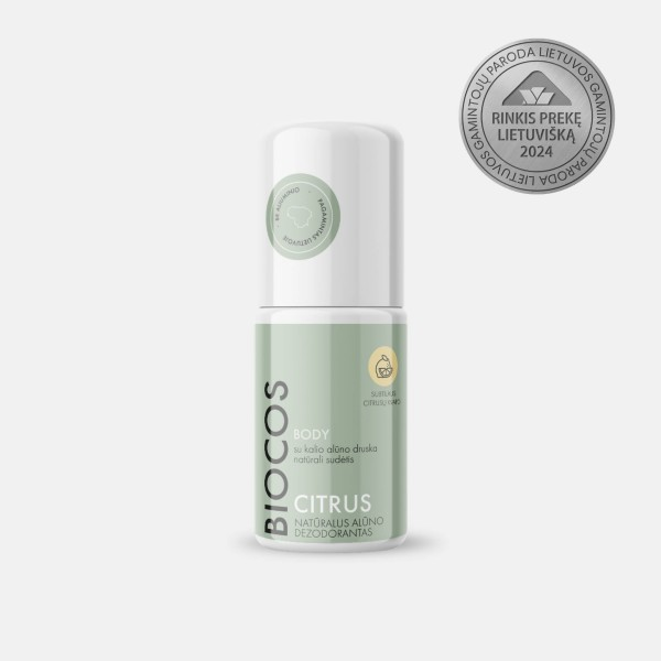 BIOCOS CITRUS Natural Alum Roll-On Deodorant — Aluminium-Free